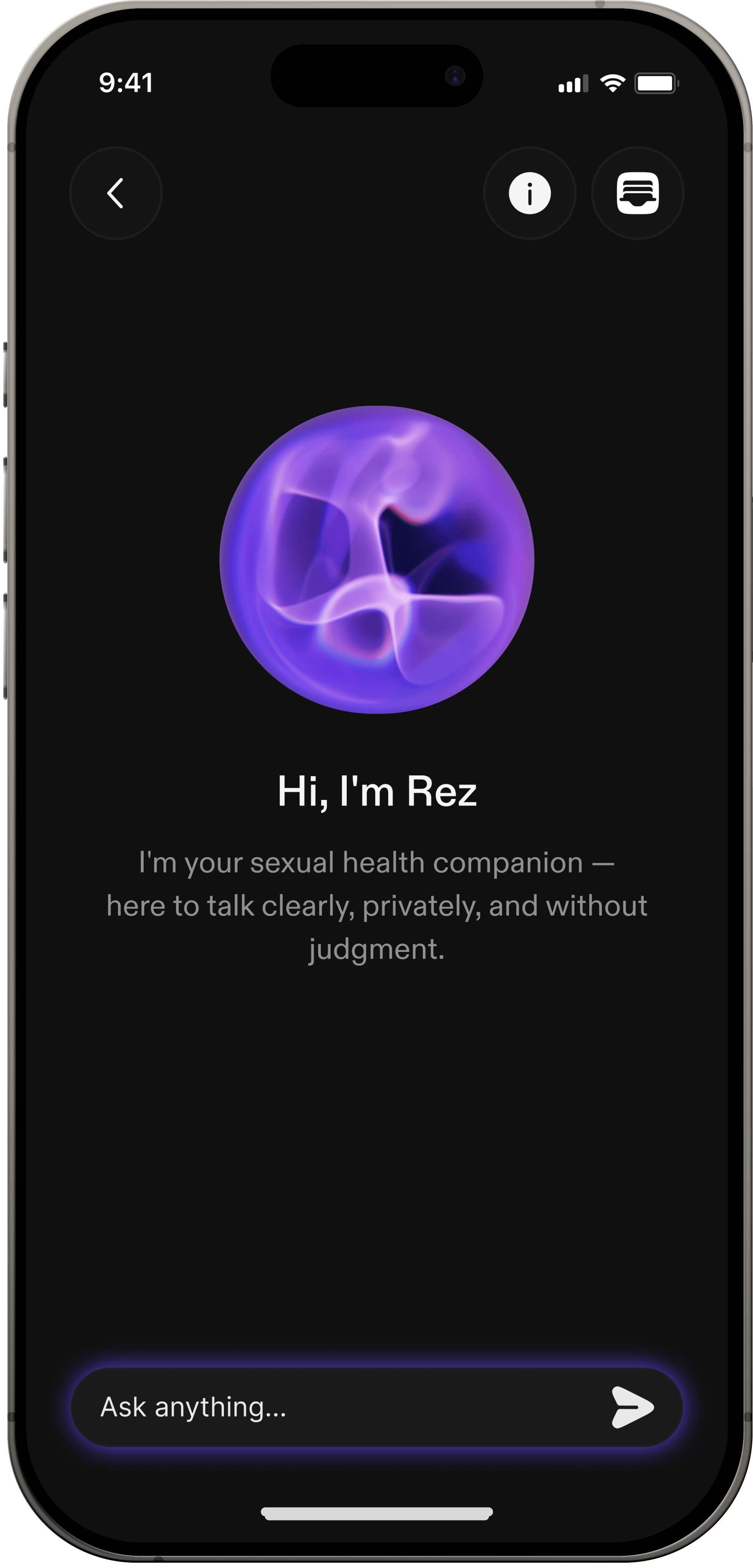 Rez on a phone, ready to talk