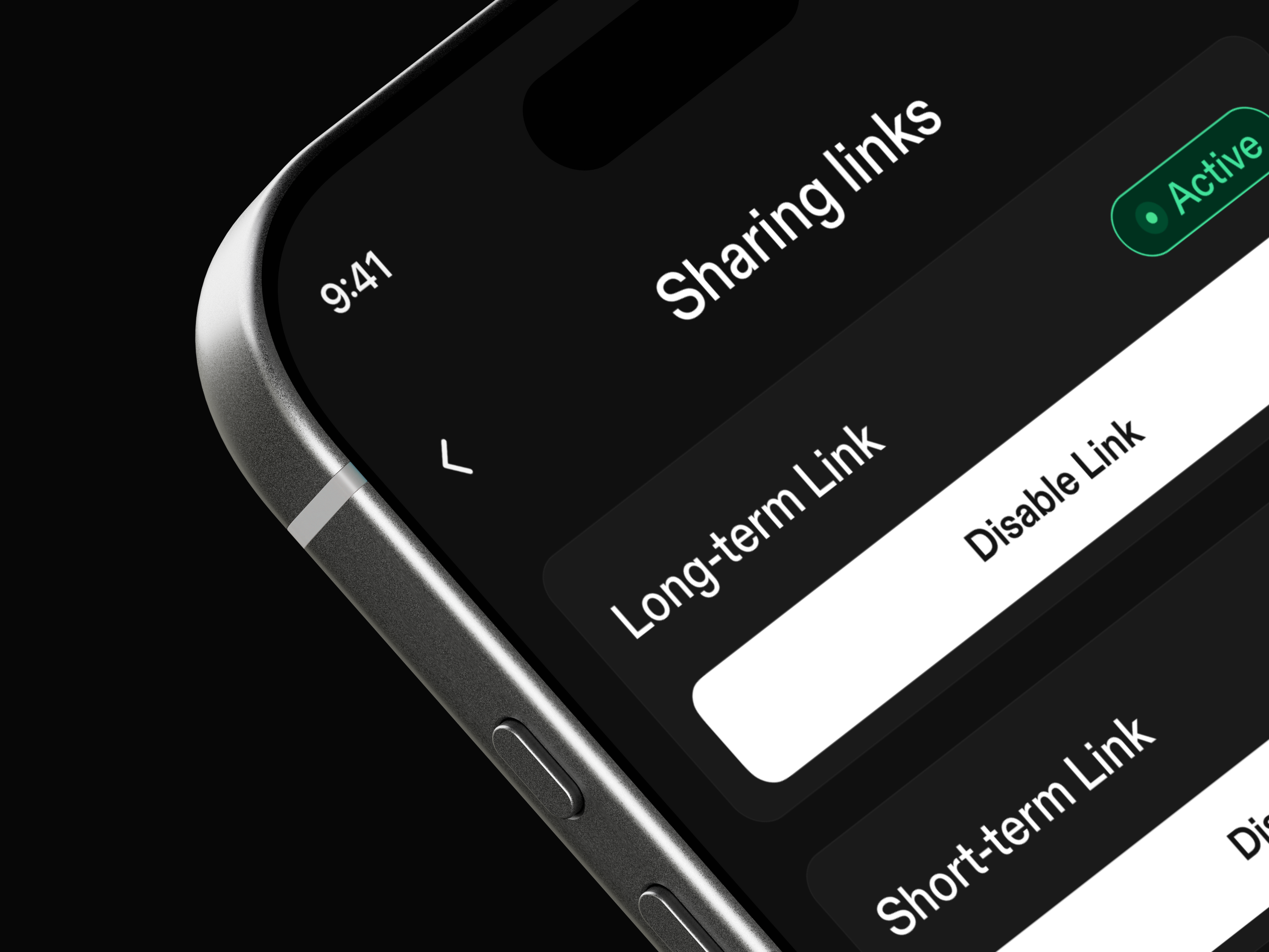 Smart Links controls for Short-term Link and Long-term Link sharing